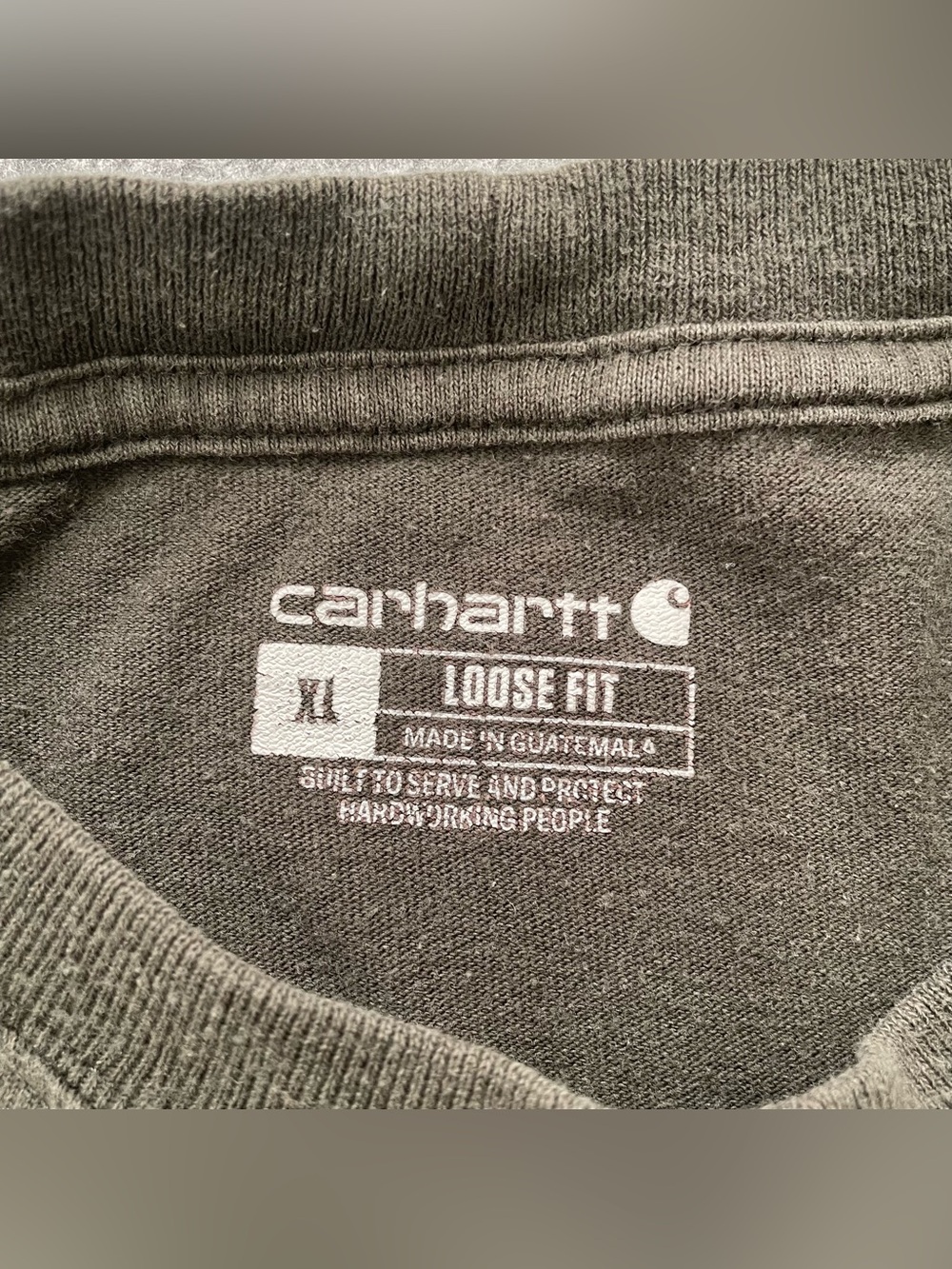 Carhartt Shirt Mens XL‎ Lot Of 2 Black Olive Loose Fit Workwear Heavyweight K87 - Picture 13 of 16